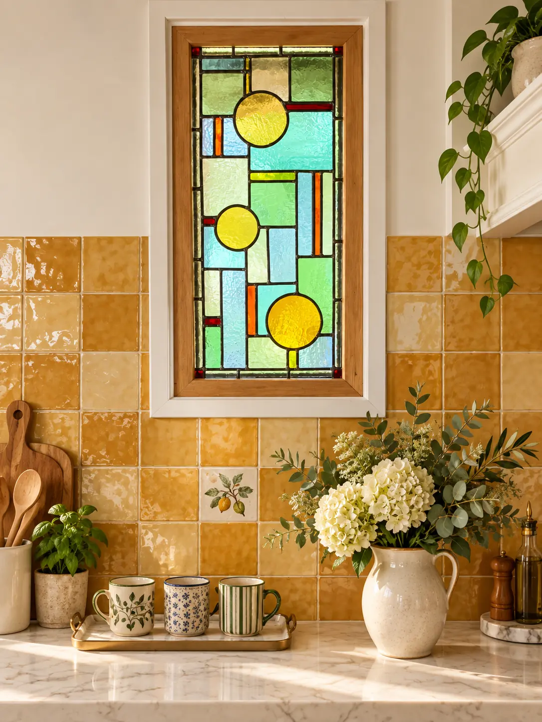 Objet décoratif en vitrail